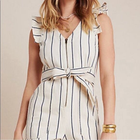 By Anthropologie Hedda striped jumpsuit - Picture 6 of 11